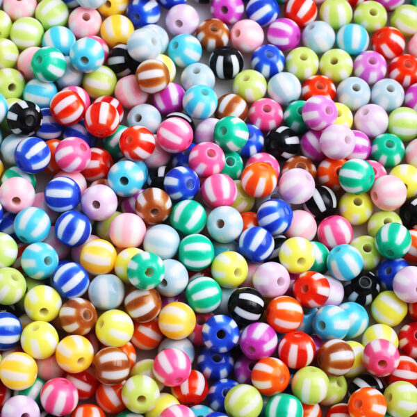 oly-1010f5a6dcb1c13a5d20d9fcabc4f2b9 Wholesale Watermelon Stripe Acrylic Beads for DIY Jewelry Keychain Bag Charm
