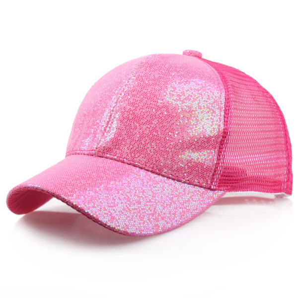 Wholesale Glitter Mesh Baseball Cap Ponytail Hat Summer Sunshade Everyday Trendy