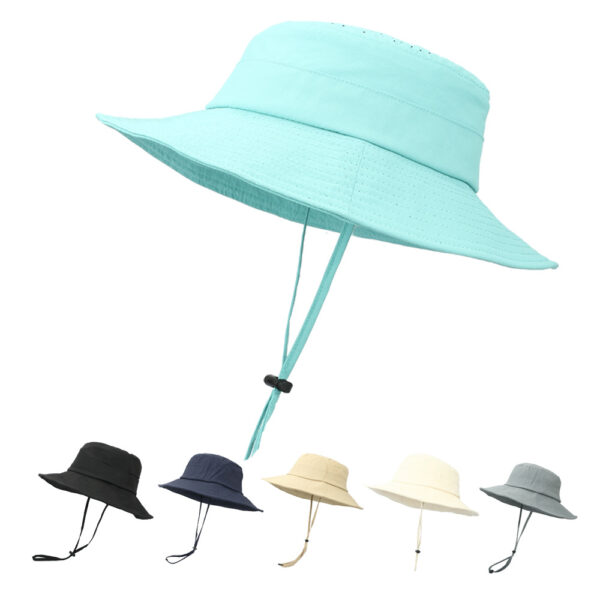 oly-1022b605b962fbb7c4804a9ef2b17a29 Wholesale Chic Solid Color Quick Dry Flat Top Bucket Hat with Wide Brim for Sun Protection Outdoor Travel