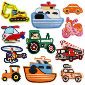 oly-10259e006405a7421fac67d7a3170d6a Wholesale Cartoon Car Embroidered Applique Polyester Thread Fashion Accessory Bag Charm Decoration