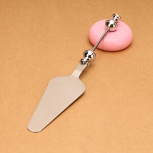 Stainless steel pizza shovel toothless blade / Silver