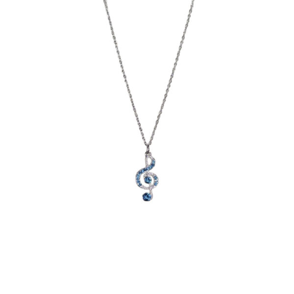 Wholesale Trendy Rhinestone Music Note Necklace Layering Jewelry Fashion Accessory for Resale