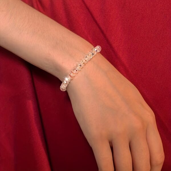 Wholesale Trendy Geometric Artificial Crystal Bracelet Women's Fashion Jewelry Accessory