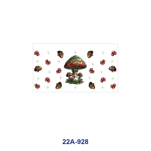 oly-1036e49ccdbc3abf975f7bf5a5476e62 Wholesale 5pcs Soft Dreamy Watercolor Mushroom Wild Flower Butterfly Gemstone Mixed Decor Prints 16oz Cup UV DTF Wraps
