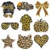 oly-1040394091c09b2ae6456096ba88c871 Wholesale Cartoon Leopard Print Iron-On Embroidered Patches Set 9pcs for DIY Clothing Decoration Gift