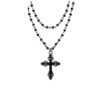 oly-105339daf4b678f847e4ee2f2bc8105e Wholesale Zinc Alloy Gothic Layered Cross Necklace with Bat Pendant Jewelry Accessory for Everyday Wear