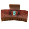 Wholesale Western Style Paisley Turquoise Hair Claw Clip Fashion Accessory Gift
