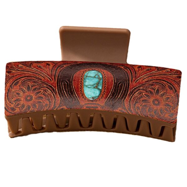 Wholesale Western Style Paisley Turquoise Hair Claw Clip Fashion Accessory Gift