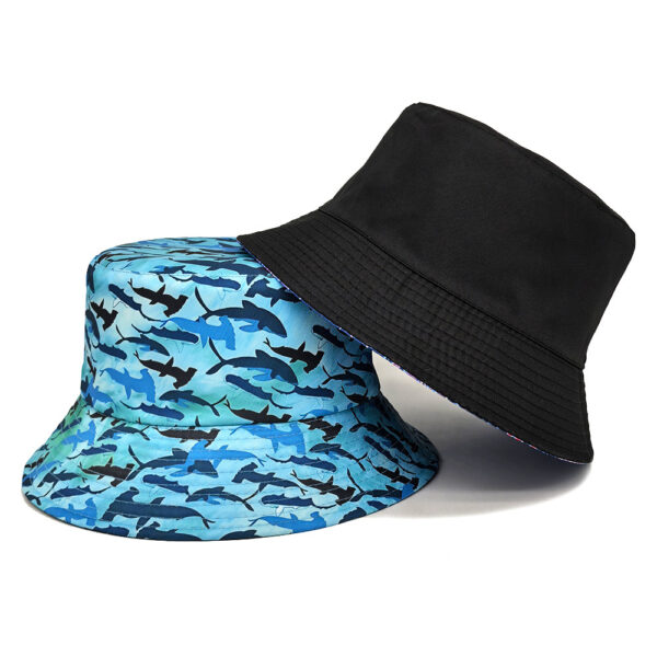 Wholesale Shark Pattern Bucket Hat for Women Sun Protection Casual Fashion Accessory