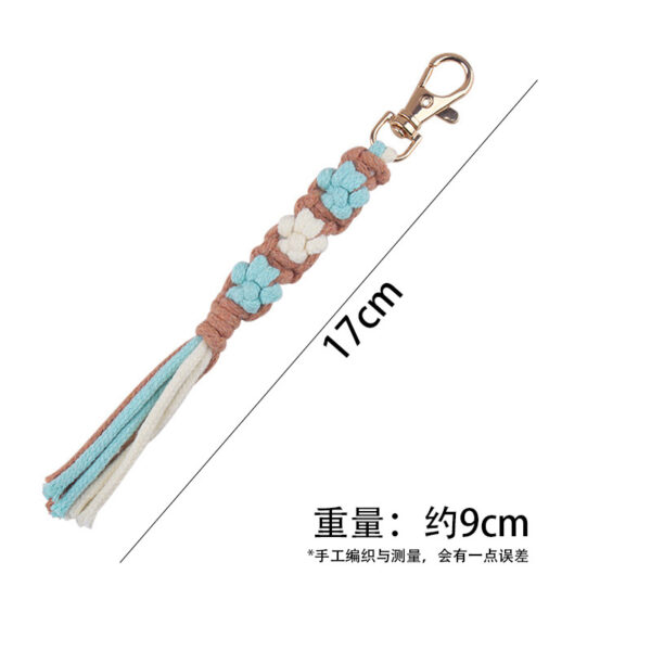 oly-10739da028a465458b5515d24e8a3785 Wholesale Trendy Handmade Cotton Rope Keychain Dog Paw Pattern Turmeric Color Festival Gift Car Key Accessory