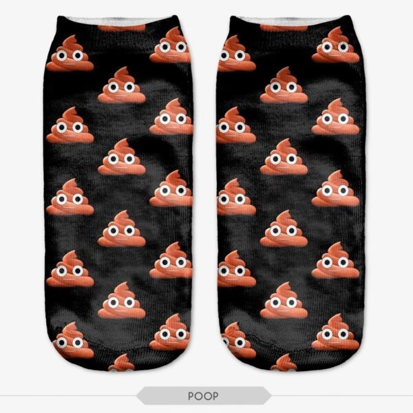 oly-108b9e718298ff2721c470615fc3bc05 Wholesale Trendy 3D Digital Print Cartoon Short Socks Breathable Sweat Absorbing Polyester Cotton Everyday Fashion Accessory