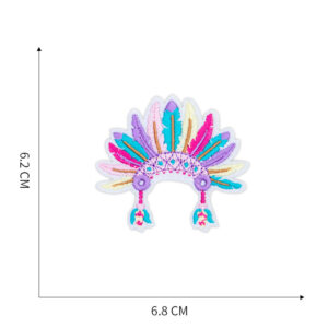 12#-feather hat cloth sticker