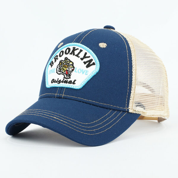 Wholesale Embroidered Tiger Head Baseball Cap Black Adjustable Outdoor Sports Fashion Accessory
