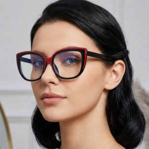 oly-10b68d476bb4cd11916d78ab9a823a79 Wholesale Retro Cat Eye Fashion Glasses Anti Blue Light Black Red Frame Trendy Women's Eyewear