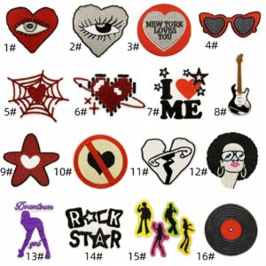 Cartoon personalized cloth stickers set of 16 pieces