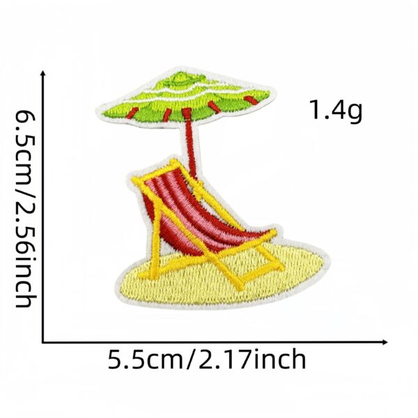 Wholesale Summer Beach Party Embroidery Patch Trendy Decorative Patch for Fashion Accessory Boutique Gift