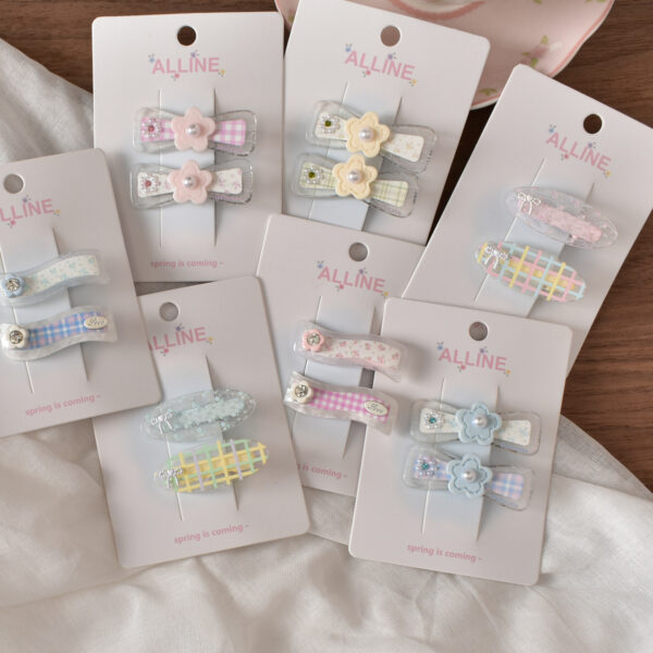 oly-10c004d11c85f9179abead112850d923 Wholesale Spring Floral Bow Hair Clips Acrylic Fashion Accessory Gift