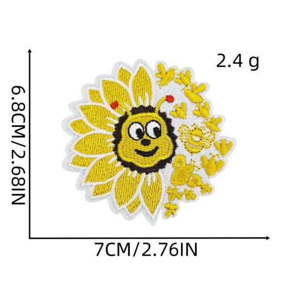 oly-10c010e8c22442faf2620b7b6e1747a7 Wholesale Polyester Thread Sunflower Embroidered Cloth Patch Decorative Craft Supply for Clothes