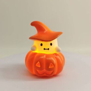 Halloween pumpkin ghost light orange wizard hat