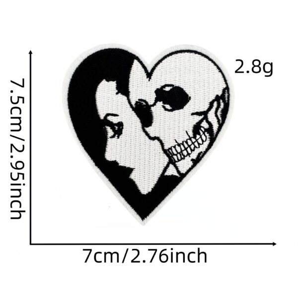 oly-10c2b4a1d5c0c2bfce45fa73af1e5365 Wholesale Punk Horror Black White Embroidered Patch - Trendy Fashion Accessory for Bags, Jeans, Hats