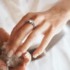 Wholesale Alloy Vintage Bohemian Double Moon Ring with Zircon - Chic Jewelry Accessory for Boutique Resale