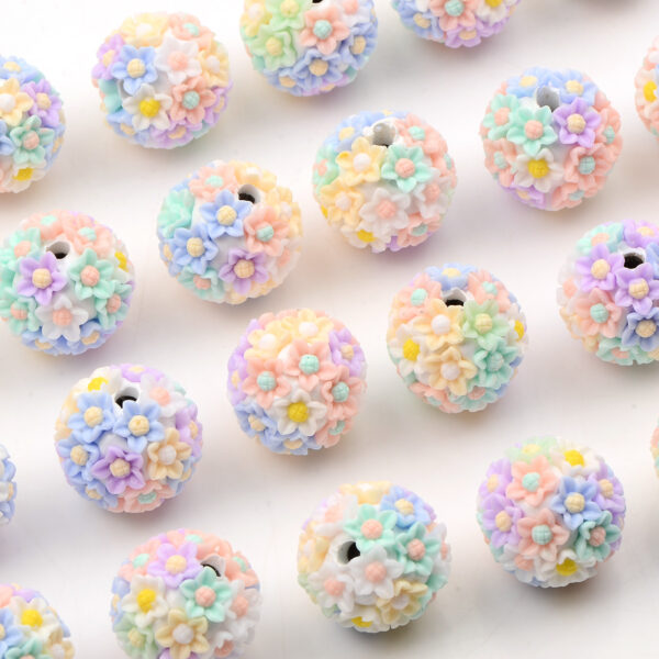 oly-10d0165c3e2423d83a00e54bea95f460 Wholesale Fashion Acrylic Sunflower Cluster Beads for DIY Jewelry and Pen Decoration