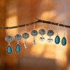 oly-10e4fd4ad2656fd368d4a94a53198c75 Wholesale Electroplated Zinc Alloy Water Drop Turquoise Earrings, Geometric Vintage Bohemian Style Fashion Accessory