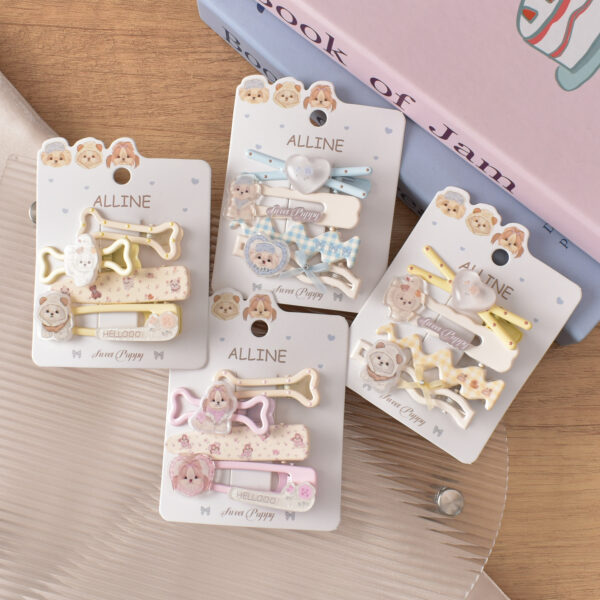 Wholesale Acrylic Cartoon Dog Hair Clip, Cute Duckbill Side Clip, Fashion Hair Accessory for Women, Boutique Resale