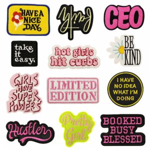 Wholesale Colorful Embroidered English Letter Patches Iron-On for Clothing Decoration Fashion Accessory