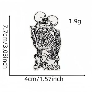 Black skull cloth patch 19#