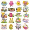 oly-110b303718adffbc67289c746e2a4da3 Wholesale Easter Egg Rabbit Embroidered Iron On Patch Polyester Thread DIY Baggage Accessory