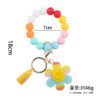 oly-111159f2f54bccbffaacd6538b6f0e50 Wholesale DIY Pink Sunflower Silicone Bead Bracelet Bangle Keychain Party Gift Jewelry Accessory
