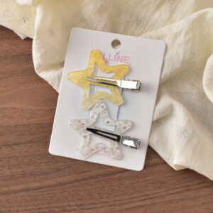 30 # Yellow big star seamless clip-2pcs