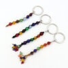 oly-111ec43b2312ccf07076767ade460172 Wholesale Handwoven Beaded Keychain, Rainbow Colorful Design, Trendy Bag Charm for Everyday Use