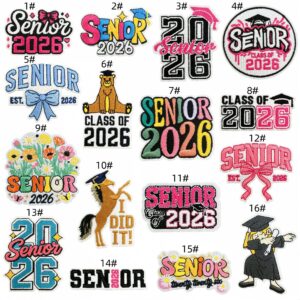 Graduation applique set - 16 pieces