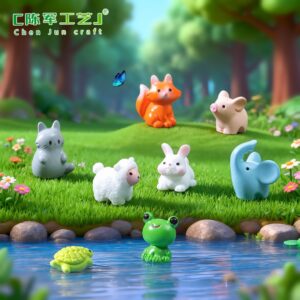 Wholesale Cartoon Resin Animal Figurines - Cute Frog Duck Decor for Home Gift