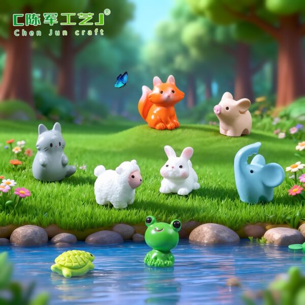 Wholesale Cartoon Resin Animal Figurines - Cute Frog Duck Decor for Home Gift