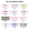 oly-11623b6a66939a41682714b497db8167 Wholesale 8pcs Kawaii Cartoon Bow Floral Print 3oz Cup Stickers Wrap OLY Exclusive