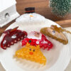 oly-116efee739f1d8ddd345e65f2fe9bade Wholesale Christmas Snowman and Reindeer Hair Claw Clips PVC Handmade Fashion Hair Accessory for Resale