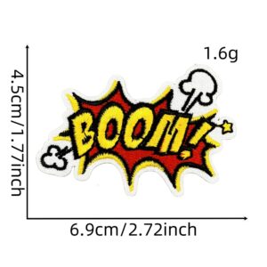 Cartoon english text cloth sticker 8#