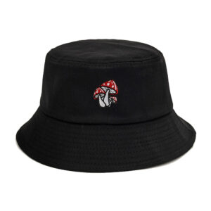 Wholesale Fashion Three Mushroom Embroidered Bucket Hat for Sun Protection Chic Accessory for Resale
