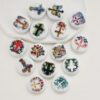 oly-11966824d08b7a006901ac5a2295d6cc Wholesale Trendy Acrylic Floral Cross Beads Double Sided 24mm Beads for Jewelry Making