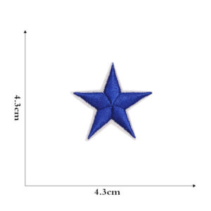 Navy blue five-pointed star Small size cloth stickers