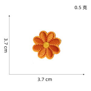 Orange flower cloth patch 3 #