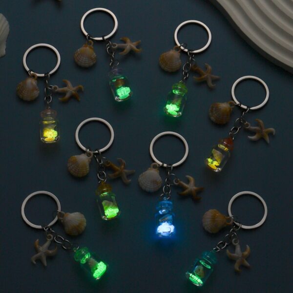 oly-11a2f2a2208e2dce41e22f6a3cca1007 Wholesale Luminous Seashell Keychain Seaside Vacation Decorative Accessory Gift