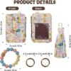oly-11a895f8ea32d3c38e0390b21a928ef2 Wholesale Pastoral Style PU Wallet Keychain with Wrist Strap and Card Holder Stylish Everyday Accessory