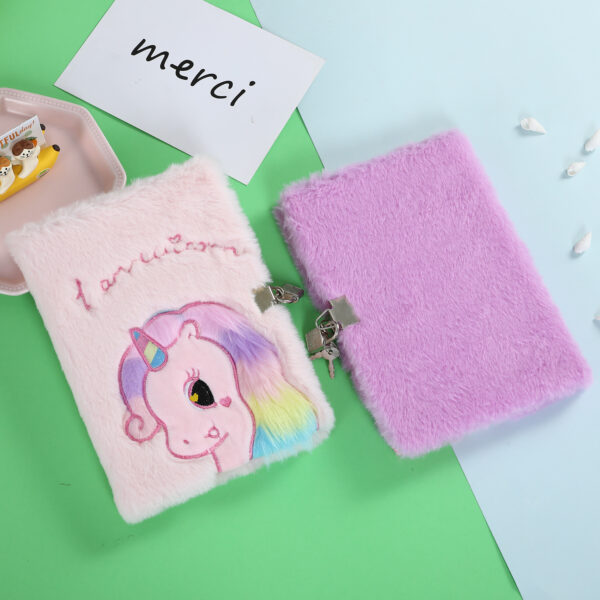 Wholesale A5 Unicorn Embroidery Lock Diary Cute Kids Notebook for School Gift