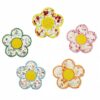 Wholesale Floral Heart Embroidered Patches Self-Adhesive Fashion Accessory for Party Gift