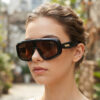 Wholesale Retro Hip Hop Trendy Sunglasses UV400 Protection Black Frame Grey Lens Fashion Accessory Everyday Wear