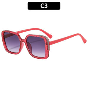 C3-double gray film with transparent red frame